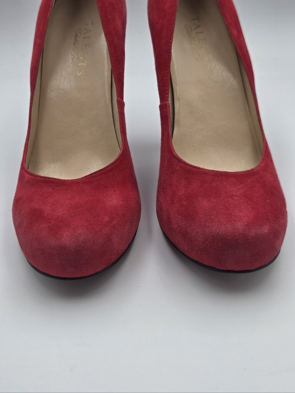 Talbots Red Suede Leather 4in Heels Size 9B Career Shoes Chic Stilletto EUC - Picture 4 of 14